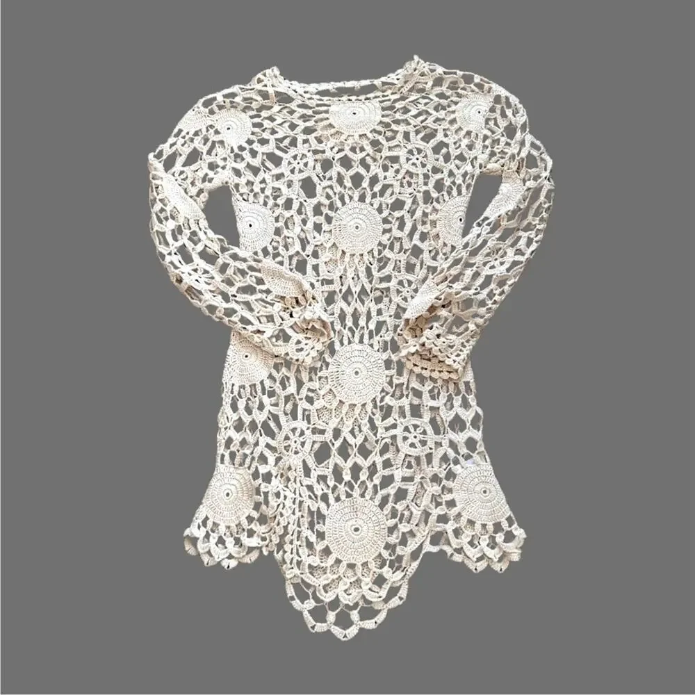 Rare UNIF Crochet Tunic/Dress, Cream - Picture 2 of 4